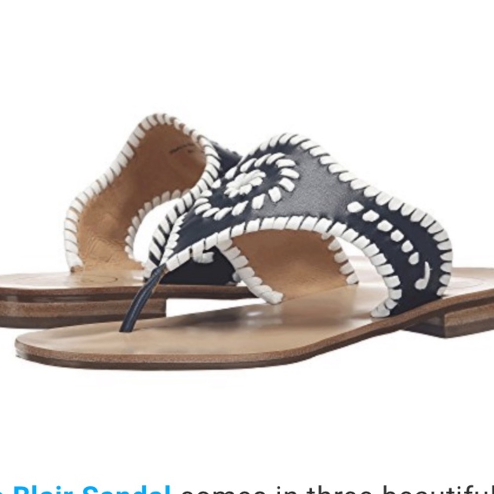 Jack Rodgers black and white sandals - Picture 1 of 4